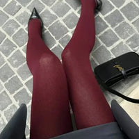 Vinröda tights